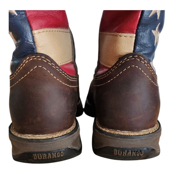 Durango Lady Rebel Patriotic American Flag Stars Stripe Pull-On Western Boot 6.5 - Picture 7 of 9